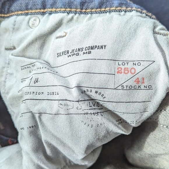 Silver Jeans Co Ashdown Slim Fit Jean in Indigo Size 30 X 32 - Picture 14 of 14